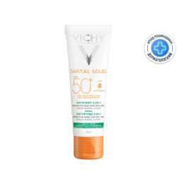 Солнцезащитный матирующий уход для жирной проблемной кожи 3 в 1 SPF 50+, 50 мл