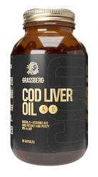 Биологически активная добавка к пище Cod Liver Oil 410 мг + витамины D, A, E , 60 капсул