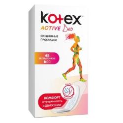 Ежедневные экстратонкие прокладки Active Deo, 48 шт