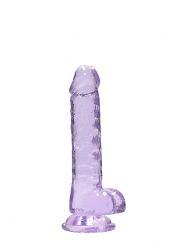 Фаллоимитатор 18 см Realistic Dildo With Balls, фиолетовый