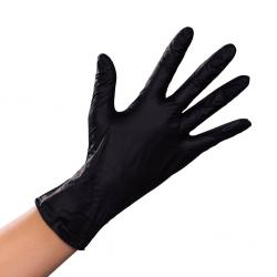 Перчатки нитриловые Safe&Care размер М черные, 100 шт