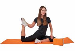 Нескользящий двухслойный коврик для йоги и фитнеса, 183х61х0,6 см