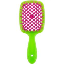 Щетка Superbrush с закругленными зубчиками салатово-малиновая, 20,3 х 8,5 х 3,1 см