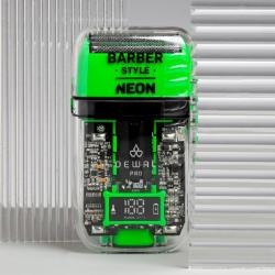 Шейвер для проработки контуров и бороды Barber Style Neon Green, зеленый