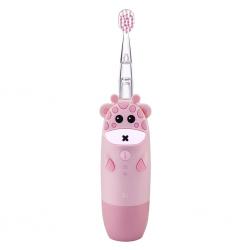 Детская электрическая звуковая зубная щетка RL 025 Baby 1+, розовая, 1 шт