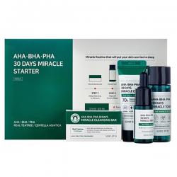 Набор миниатюр с AHA, BHA и PHA-кислотами для проблемной кожи лица, 4 средства