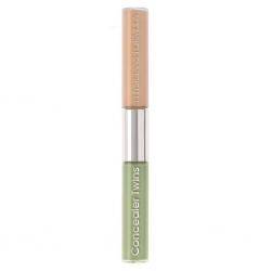 Двухцветный консилер с аппликатором Concealer Twins 2 in 1 Correct & Cover Cream Concealer, зеленый/светлый, 6,8 г