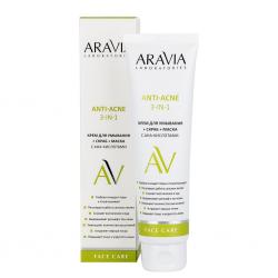 Крем для умывания с AHA-кислотами 3 в 1 Anti-Acne, 100 мл