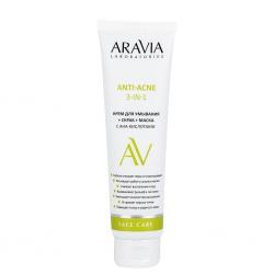 Крем для умывания с AHA-кислотами 3 в 1 Anti-Acne, 100 мл