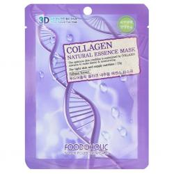 Тканевая 3D маска с коллагеном для эластичности и питания кожи Collagen Natural Essence Mask, 23 г