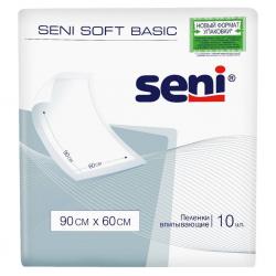 Впитывающие одноразовые пеленки Basic 90x60 cм, 10 шт