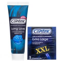 Набор (презервативы Extra Large XXL №3 + гель-смазка продлевающий акт 30 мл)