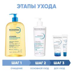 Программа Atoderm комплексный уход: масло для душа 1 л + бальзам 500 мл + крем для рук 50 мл + бальзам для губ 15 мл