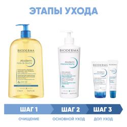 Программа Atoderm комплексный уход: масло для душа 1 л + бальзам 500 мл + крем для рук 50 мл + бальзам для губ 15 мл