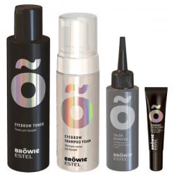 Набор для бровей (пигмент 15 мл + ремувер 100 мл + шампунь 150 мл+ тоник 150 мл)