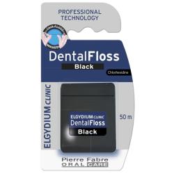 Вощеная зубная нить DentalFloss черная, 50 м