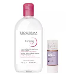 Набор: Bioderma мицеллярная вода Sensibio 500 мл + Etat Pur сыворотка с ресвератролом 15 мл