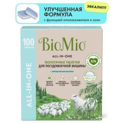 Экологичные таблетки для посудомоечной машины Bio-Tabs All-in-One с эфирным маслом эвкалипта, 100 шт