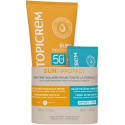 Набор 3+: увлажняющее солнцезащитное молочко SPF50+ 200 мл + желе после загара 50 мл