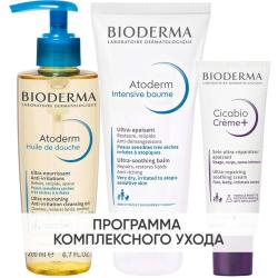 Программа Atoderm комплексный уход: масло для душа 200 мл + бальзам Intensive 200 мл + крем Cicabio 40 мл