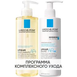 Программа Lipikar очищение и основной уход:  масло для ванны и душа 400 мл + бальзам 400 мл