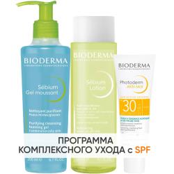 Программа Sebium очищение и основной уход: гель 200 мл + лосьон 200 мл + эмульсия SPF30 40 мл