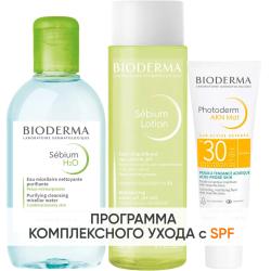 Программа Sebium очищение и основной уход: мицеллярная вода 250 мл + лосьон 200 мл + эмульсия SPF30 40 мл