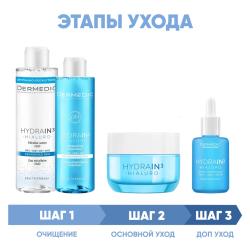 Программа Hydrain комплексный уход: мицеллярная вода 200 мл + тоник 200 мл + крем 50 г + сыворотка 30 мл