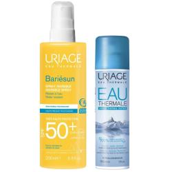 Набор для лица и тела: невидимый спрей Bariesun SPF50+ 200 мл + термальная вода Урьяж 150 мл