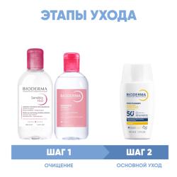 Программа Sensibio очищение и основной уход: мицеллярная вода 250 мл + лосьон 250 мл + флюид SPF50+ 40 мл
