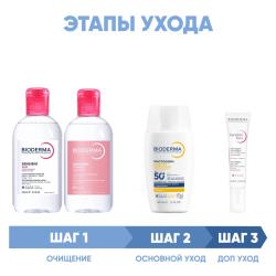 Программа Sensibio комплексный уход: мицеллярная вода 250 мл + лосьон 250 мл + флюид SPF50+ 40 мл + гель для век 15 мл