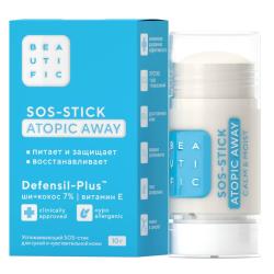 Успокаивающий SOS-стик Atopic Away для сухой и чувствительной кожи лица и тела, 10 г