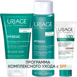 Программа Hyseac очищение и основной уход: гель 150 мл + лосьон 250 мл + крем SPF30 40 мл
