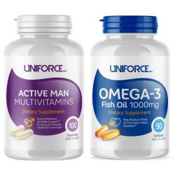 Набор для мужчин: мультивитамины 100 капсул + омега-3 90 капсул х 1000 мг