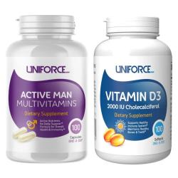 Набор для мужчин: мультивитамины 100 капсул + витамин D3 2000 IU 100 капсул