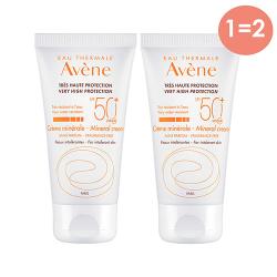 Солнцезащитный крем с минеральным экраном SPF50 без отдушек, 2 х 50 мл Солнцезащитный крем с минеральным экраном SPF50 без отдушек, 2 х 50 мл