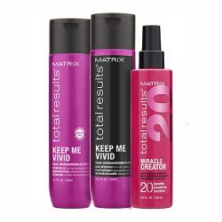 Набор Keep Me Vivid (Шампунь, 300 мл + Кондиционер, 300 мл + Спрей Miracle Creator, 200 мл), 1 шт
