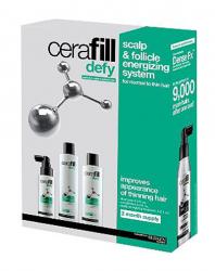 Cerafill Defy Набор для нормальных истонченных волос (Шампунь 290 мл+Кондиционер 245 мл+Несмываемый уход 125 мл)