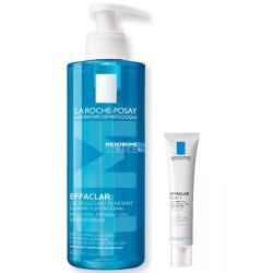 Набор Effaclar (Корректирующий крем-гель для проблемной кожи ДУО[+], 40 мл + Очищающий гель, 400 мл)