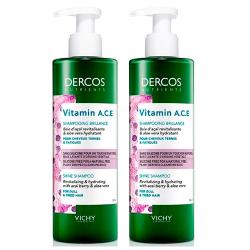 Комплект Vitamin Шампунь для блеска волос Dercos Nutrients, 2*250 мл