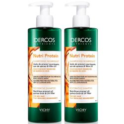 Комплект Восстанавливающий шампунь Dercos Nutrients Nutri Protein, 2*250 мл