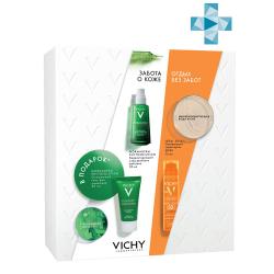 Набор для летнего ухода за проблемной кожей (Корректирующий уход, 50 мл + Освежающий спрей-вуаль SPF50, 75 мл + Очищающий гель, 50 мл)