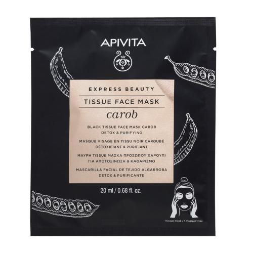 Апивита Маска тканевая для лица с кэробом, 20 мл (Apivita, Express Beauty)