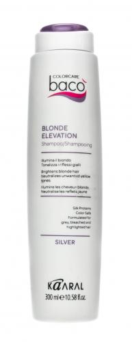 Каарал Шампунь, придающий блеск и тонирующий седые волосы Blonde Elevation Shampoo, 300 мл (Kaaral, Baco, ColorPro)