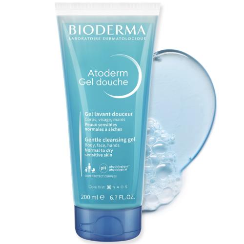 Биодерма Мягкий очищающий гель для душа, 200 мл (Bioderma, Atoderm), фото-2