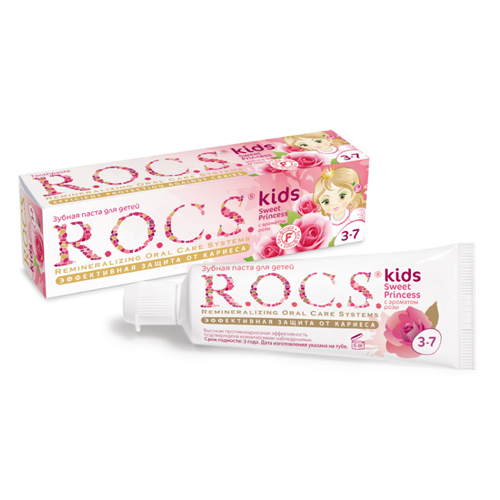 Рокс Зубная паста Sweet Princess с ароматом Розы, 45 г (R.O.C.S, Kids 3-7 years)