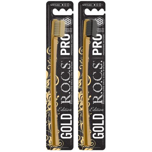 Рокс Мягкая зубная щетка мягкая Gold Edition, 1 шт (R.O.C.S, R.O.C.S. PRO)