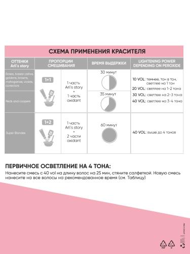 Арлис Стори Профессиональная краска для волос оттенок 7.17, 5 шт х 60 мл (Arli's Story, ), фото-5