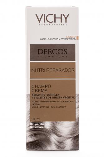 Виши Деркос Шампунь-крем Питательно-восстанавливающий для сухих волос 200 мл (Vichy, Dercos), фото-2