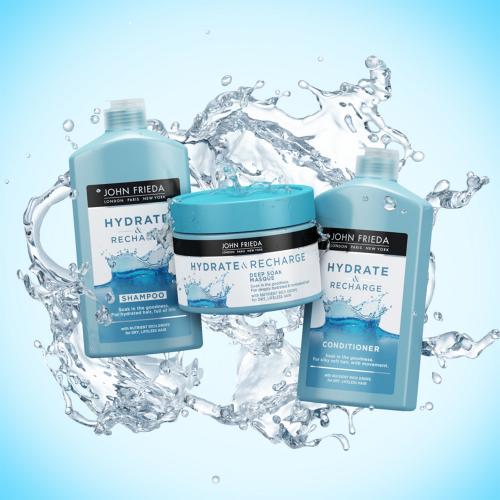 Джон Фрида Интенсивно увлажняющая маска для сухих волос Deep Soak Masque, 250 мл (John Frieda, Hydrate & Recharge), фото-6